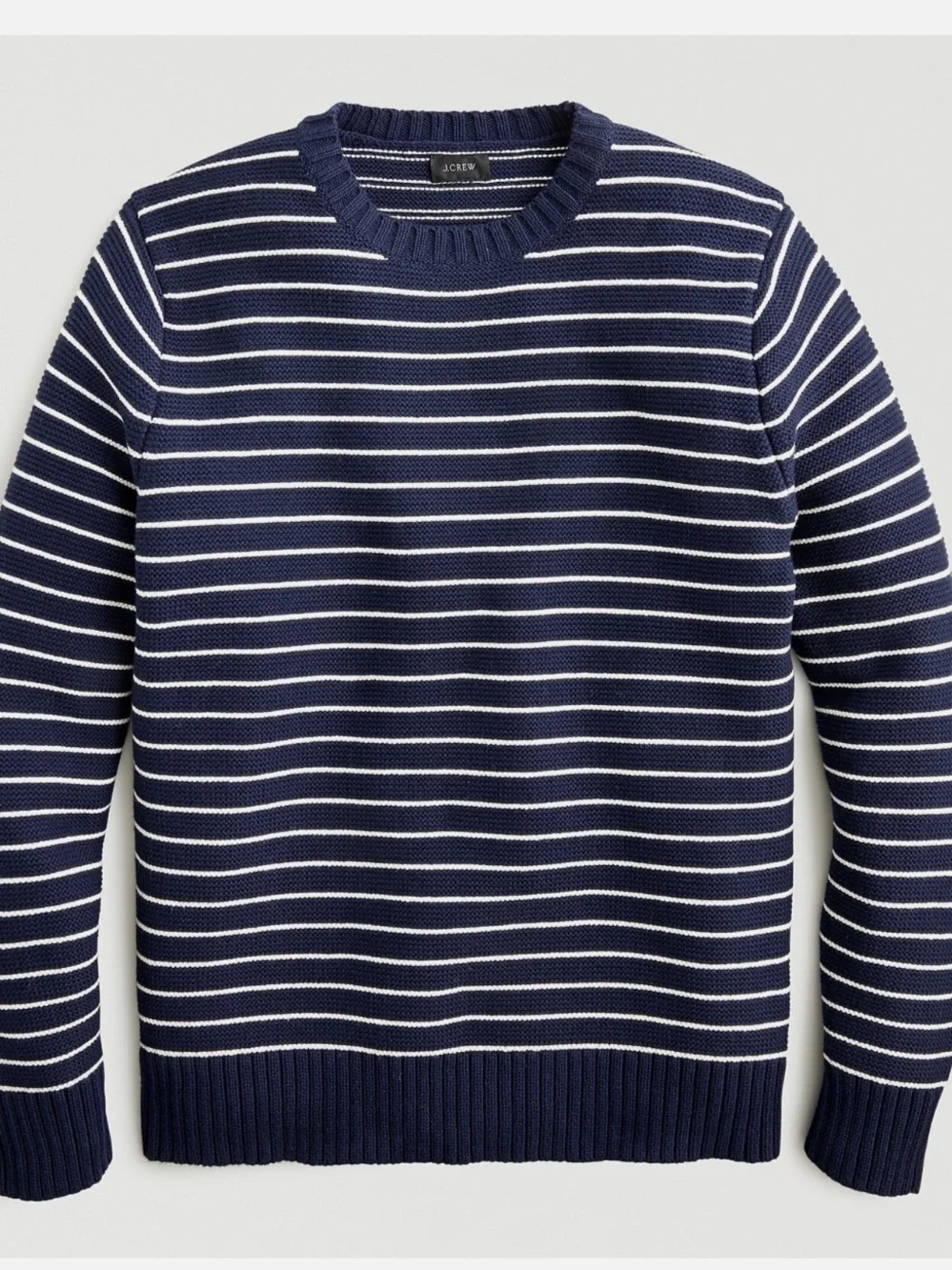 J Crew Cotton Striped Pullover Sweater M